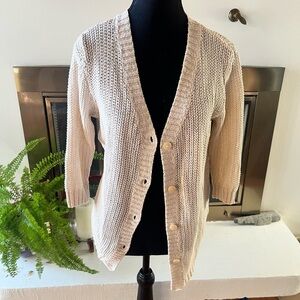 Kenneth Cole Cream Knit Cardigan